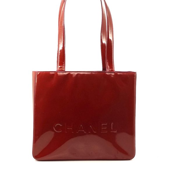 Chanel Handbags - Auth Chanel Enamel Shoulder Burgundy #3108C20